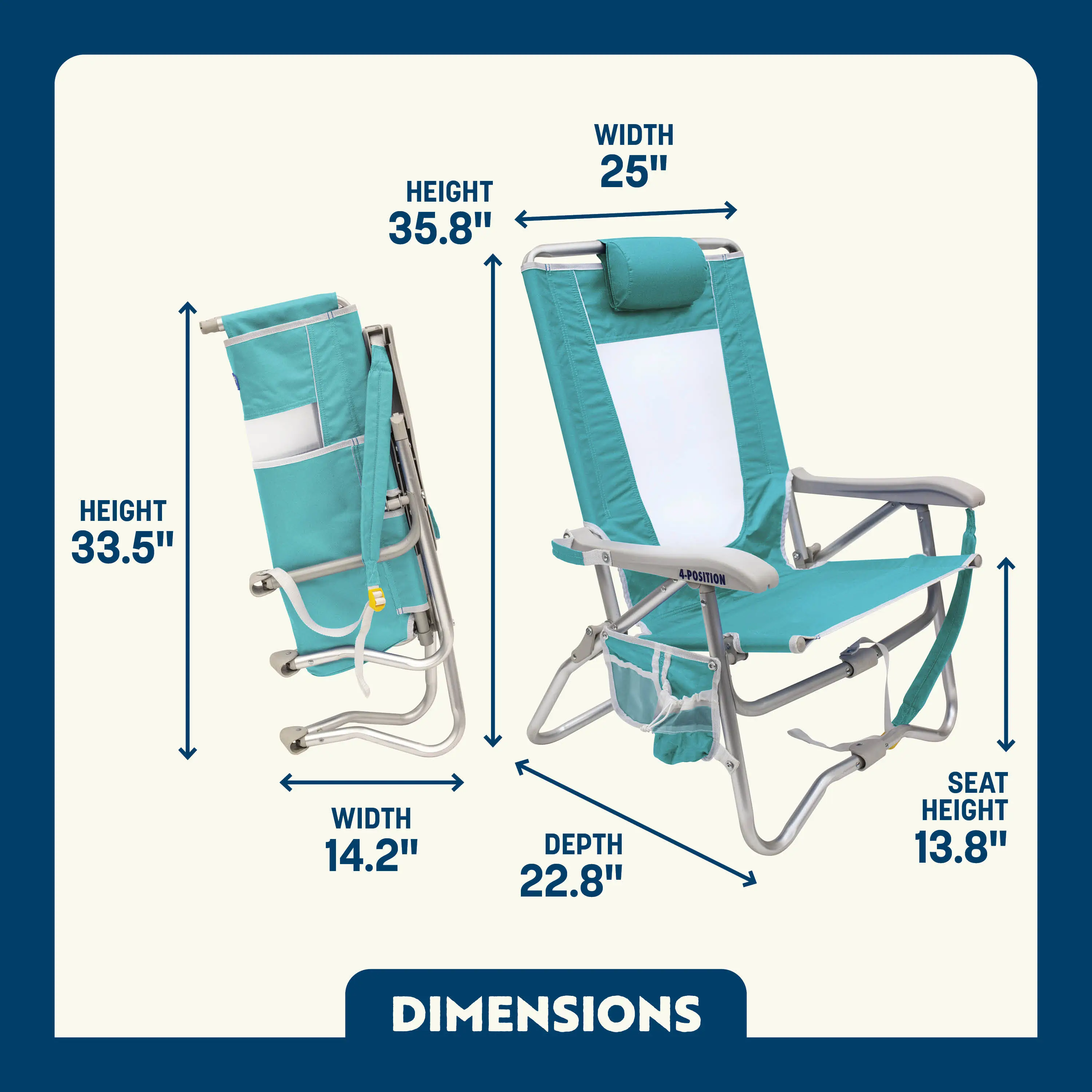 Bi-Fold Beach Chair™ - Image 18