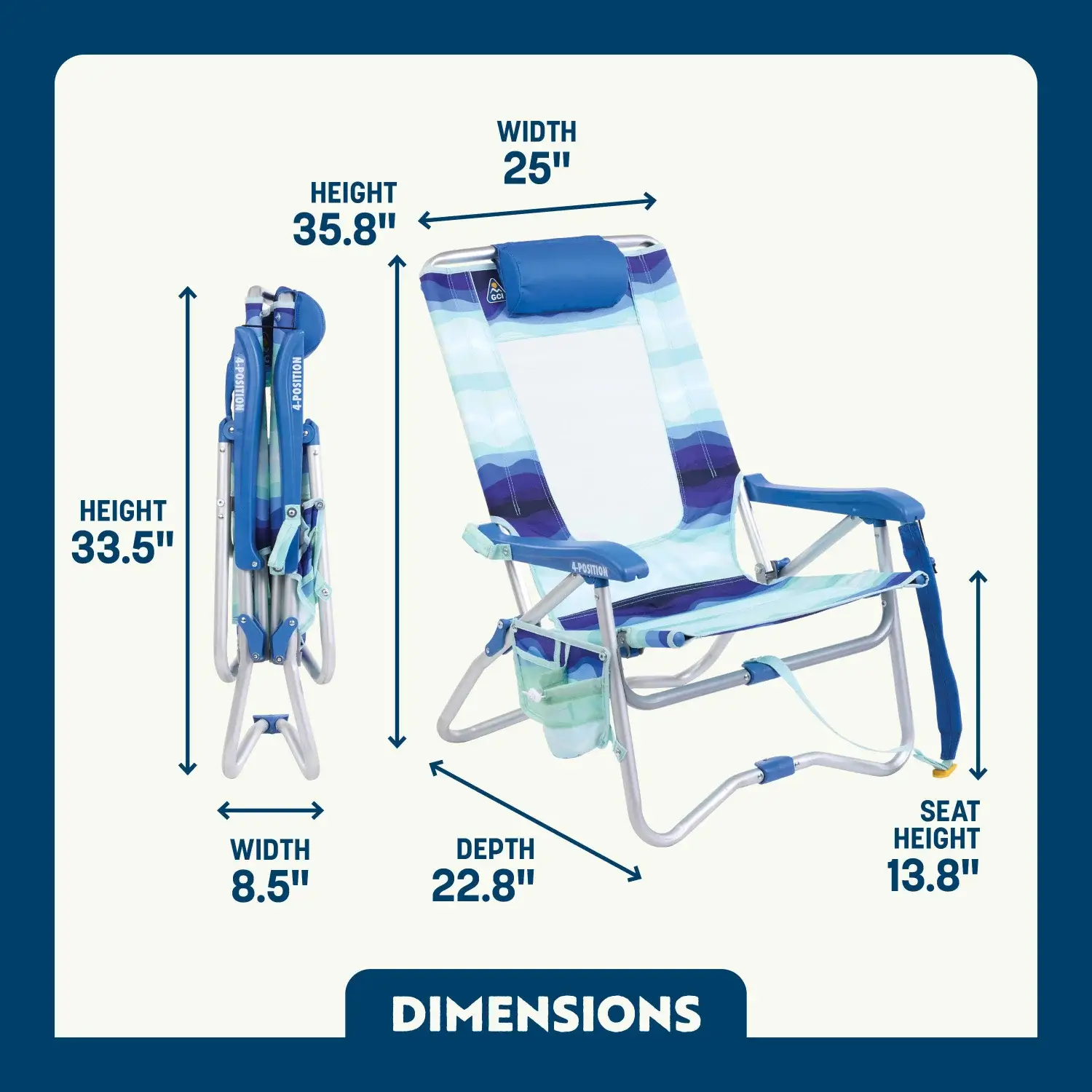 Bi-Fold Beach Chair™ - Image 7