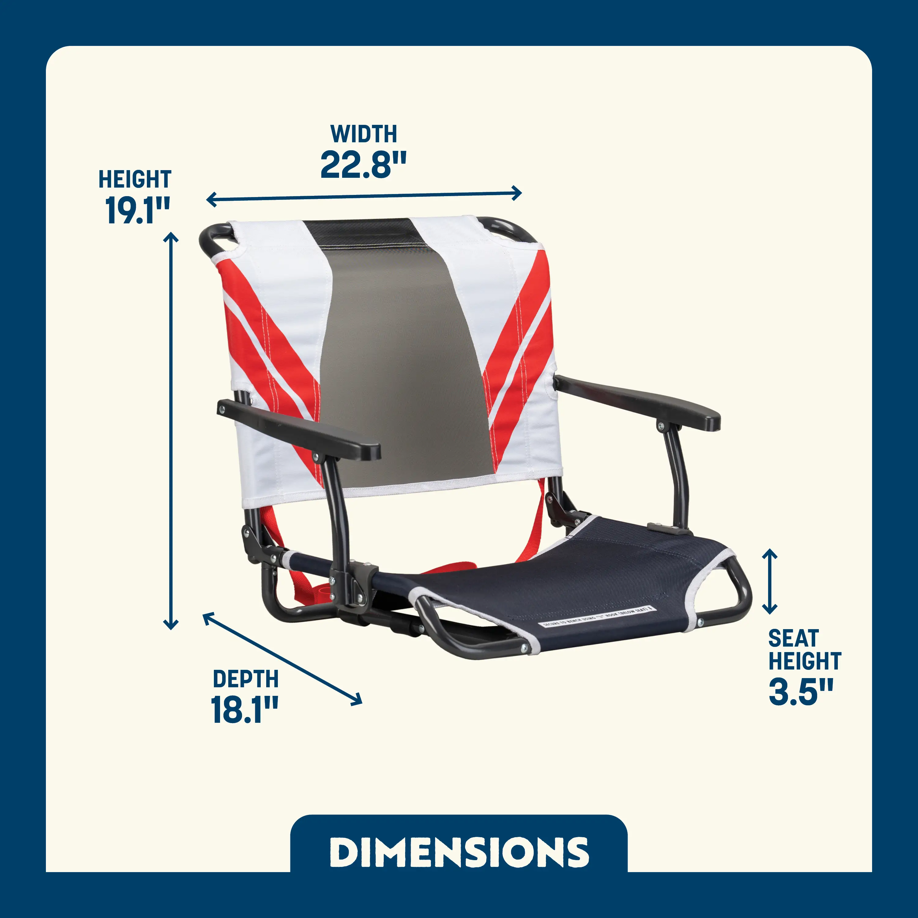 Big Comfort Stadium Chair™ with Armrests - Image 24