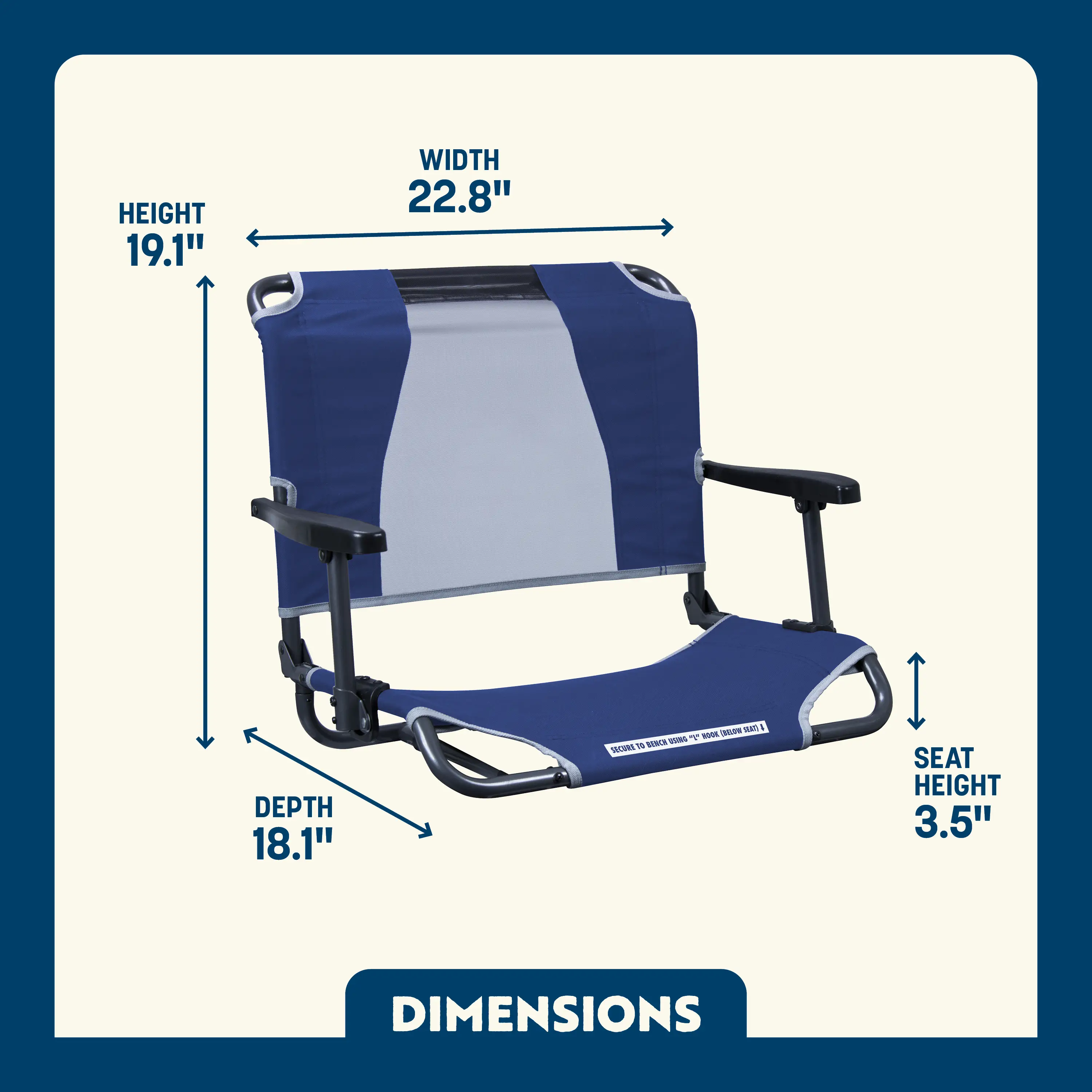 Big Comfort Stadium Chair™ with Armrests - Image 32