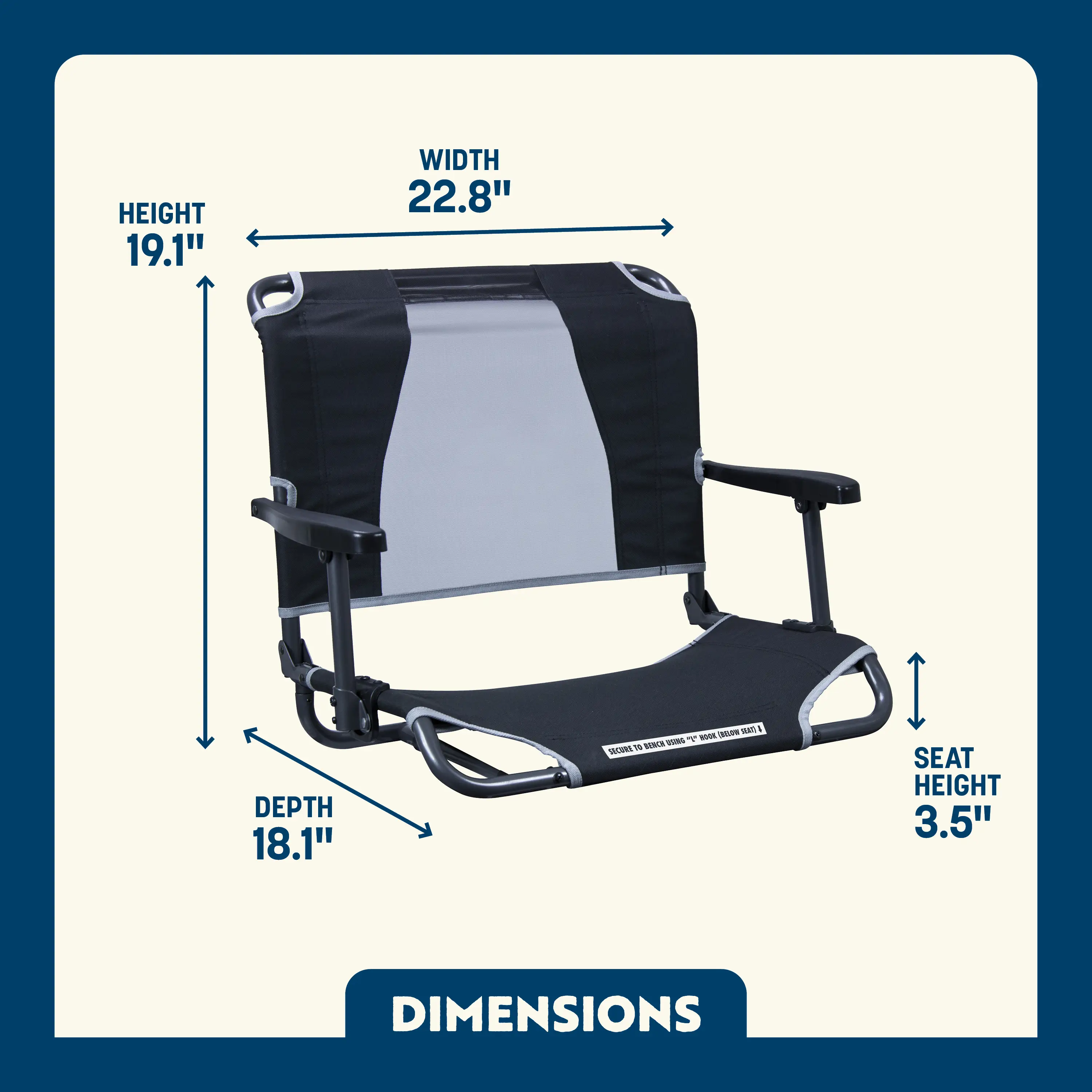 Big Comfort Stadium Chair™ with Armrests - Image 40