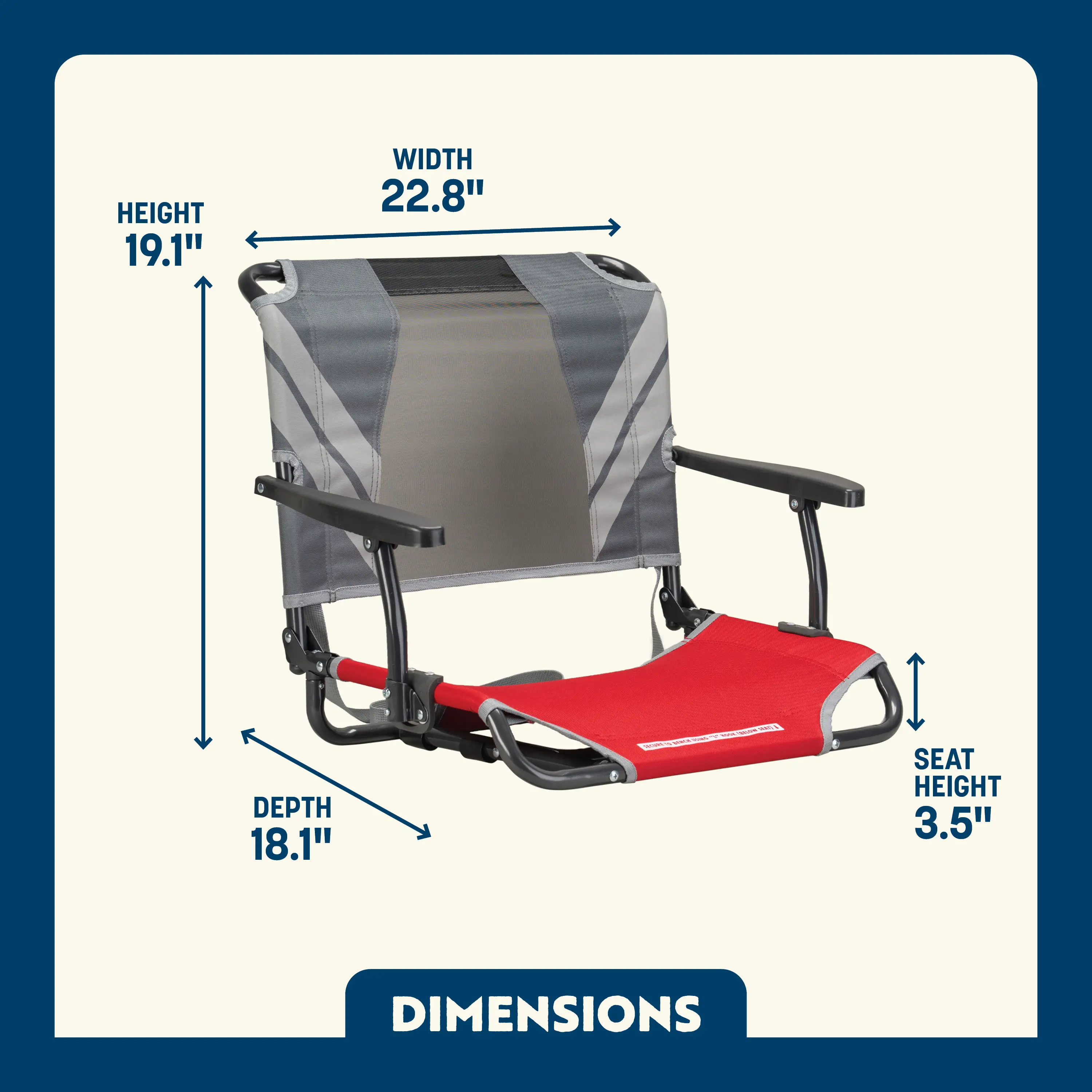 Big Comfort Stadium Chair™ with Armrests - Image 48