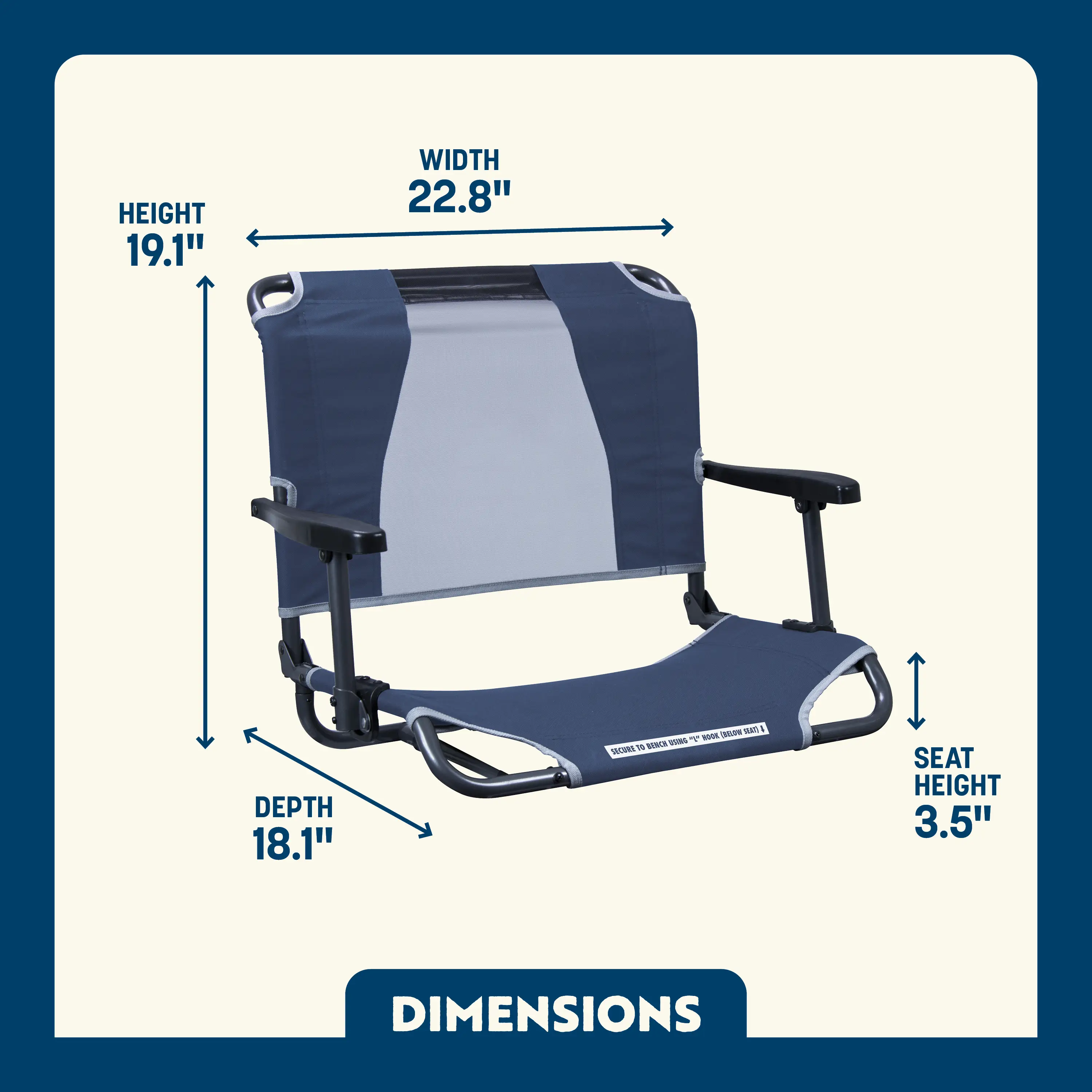 Big Comfort Stadium Chair™ with Armrests - Image 8