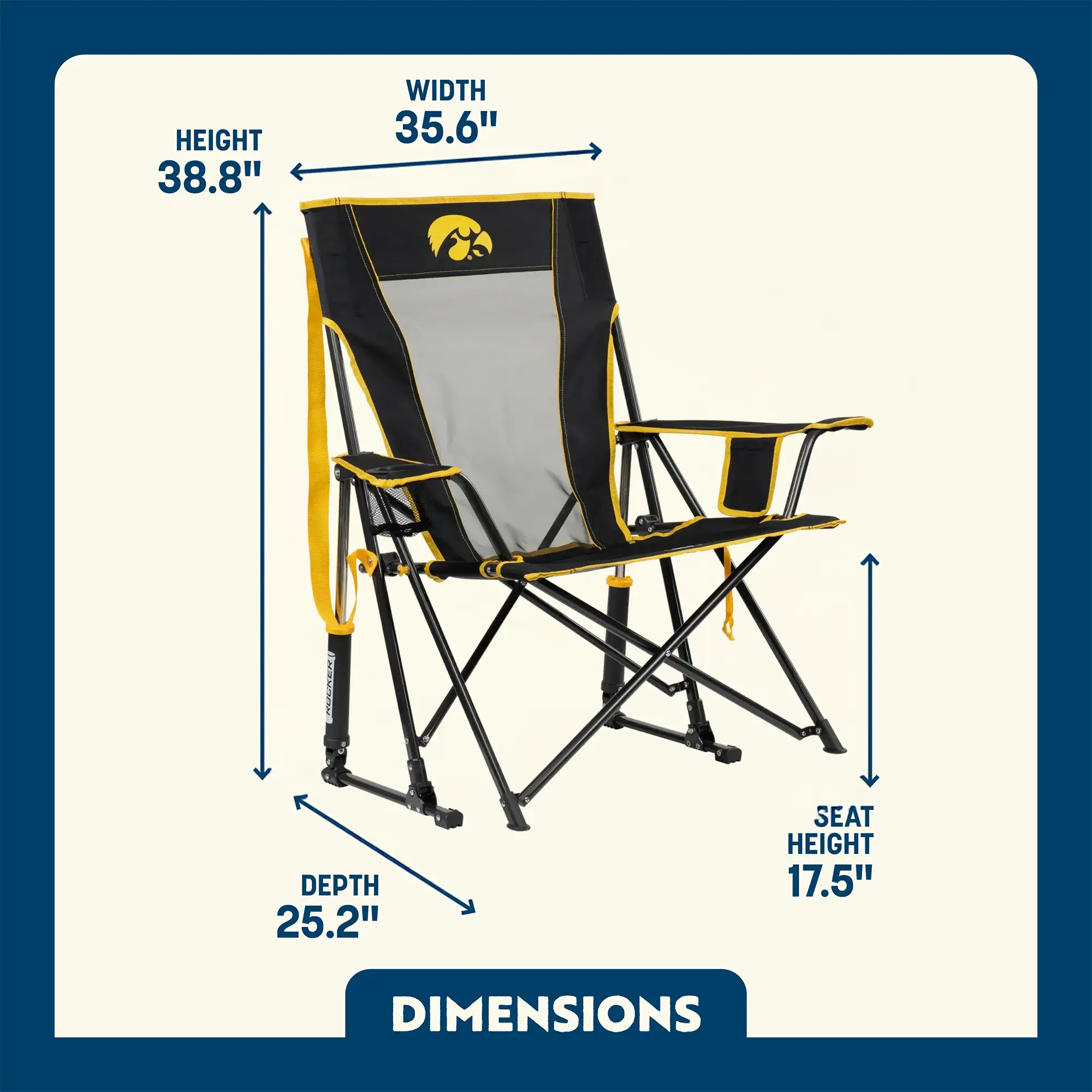 Comfort Pro Rocker™ - Iowa Hawkeyes - Image 9
